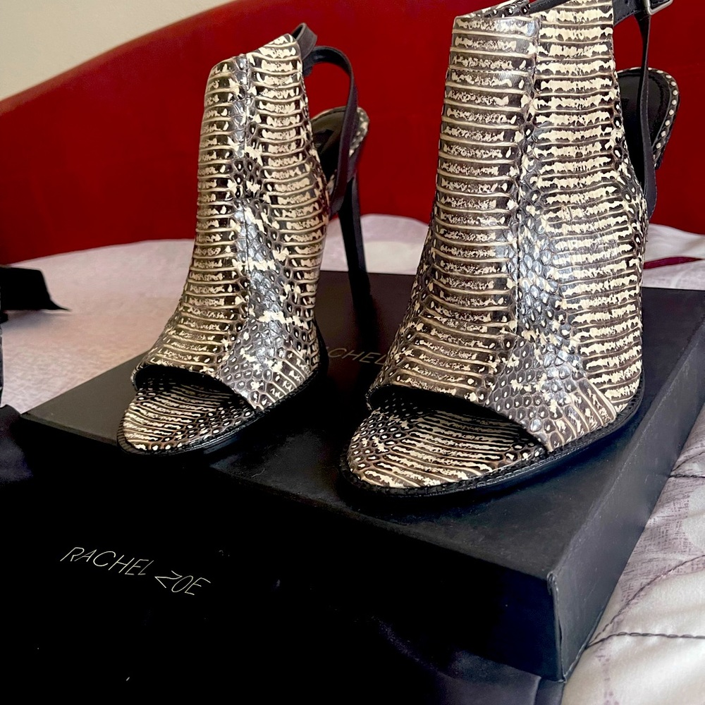 Rachel Zoe Women's Shoes in size 11. The Lacey Real Snake Roccia Heels.